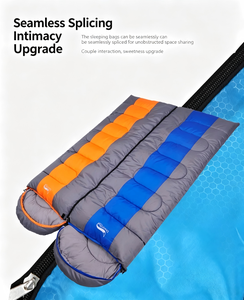 <span class=keywords><strong>Sac</strong></span> <span class=keywords><strong>de</strong></span> <span class=keywords><strong>couchage</strong></span> extérieur pour adultes en nylon et polyester, respirant, coupe-vent, toutes saisons, pour le camping et les voyages, taille simple ou double - Product Image 4