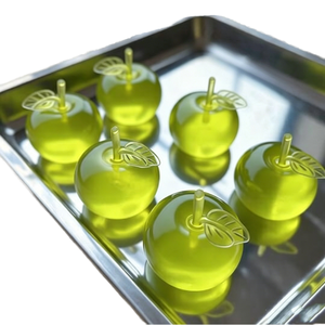 YIWUPOWER Boule sonore artisanale en huile de coco, transparente verte, douce, en forme de pomme, purement DIY, jouet promotionnel anti-stress pour enfants - Product Image 1