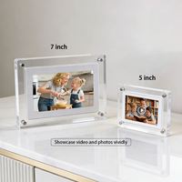 Cadre photo numérique avec écran IPS de 5/7/10 pouces, 4 Go de RAM, écran TFT LCD IPS, vidéo, cadre photo numérique