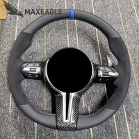 Volant en cuir intégral pour BMW F30 F10 E90 E70 E71 F35 F22 F18 E46 E36 E60 M3 M4 M5 M Volant de voiture sport