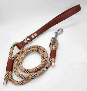 Mode Premium <span class=keywords><strong>Anti</strong></span> <span class=keywords><strong>aboiement</strong></span> tissu Paracord corde chaîne chien suivi de luxe en cuir colliers et <span class=keywords><strong>laisse</strong></span> - Product Image 6