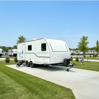 Camping-car tout-terrain, caravane, remorque de voyage en acier inoxydable, étanche, facile à déplacer, pour véhicules 4x4, capacité de couchage pour 4 personnes