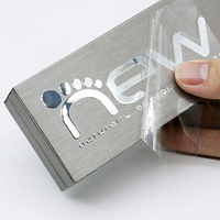 Autocollants métalliques personnalisables en nickel fin argenté et doré, lettres 3D en relief, étiquettes pour bougies