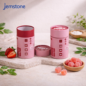 Eco Friendly Matte Prontein Powder Herbal Tea Cardboard Cylinder <b>Box</b> Food Grade Biscuit Juice Gummy Kraft Paper Tube Packaging - Product Image 2