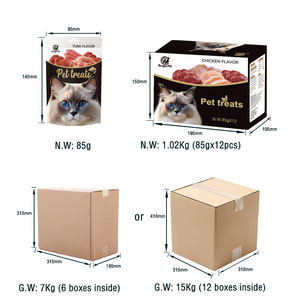 Alimento Húmedo para Gatos, 85g*12 Bolsas, Rico en Proteínas, con Pollo, Conejo y <span class=keywords><strong>Mejillones</strong></span>, para Aumentar de Peso y Humectación, Sin Granos - Product Image 6