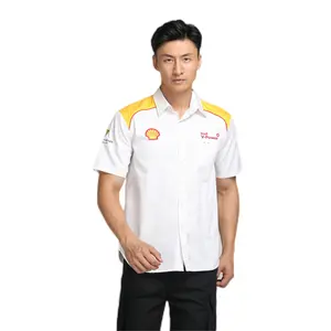 Men's Work Clothing Short Sleeve Shell Shirt Summer Workwear Staff Working Uniform