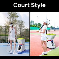Máquina de Lanzamiento de Pelotas de Tenis Inteligente y Portátil con Salida Aleatoria, Carro con Marco, Modo de Entrenamiento Multi-Escenario para Ejercicios de Habilidades Específicas