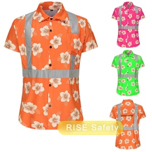 Tissu fluorescent haute visibilité, chemise de sécurité réfléchissante, vêtements de sécurité pour la construction, la pêche nocturne, vêtements de plage - Product Image 2