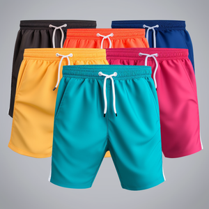 Short de bain d'été à taille élastique avec logo personnalisé pour hommes Short de course en nylon 100% polyester Short de bain en maille pour hommes - Product Image 2