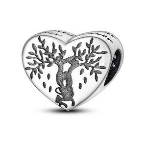 Pulsera con Colgante de Cuentas en Forma de Corazón, Chapada en Oro sobre Plata, Personalizada, Cuentas Sueltas Coloridas, Estilo Clásico y Retro - Product Image 5