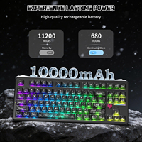 Teclado Mecánico Inalámbrico ATTACK SHARK X87 ULTRA 10000mAh RGB con Resorte de Hoja y Junta, 87 Teclas TKL para Gamers de PC