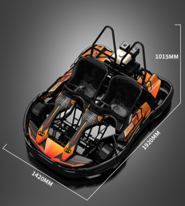 Go Kart Profesional untuk Dewasa 2 Kursi, Mesin Honda GX200 196CC Performa Tinggi, Rem Cakram Hidrolik, Bahan Bakar Bensin, untuk Luar Ruangan - Product Image 2