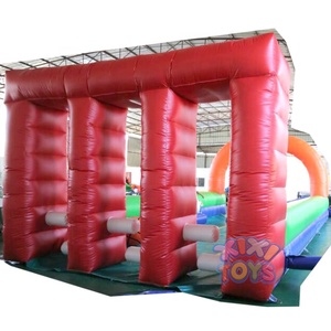 XIXI TOYS Piste <span class=keywords><strong>de</strong></span> course <span class=keywords><strong>de</strong></span> chevaux gonflable à 3 voies pour jeux <span class=keywords><strong>de</strong></span> carnaval, en PVC avec garantie <span class=keywords><strong>de</strong></span> 3 ans pour les événements - Product Image 3