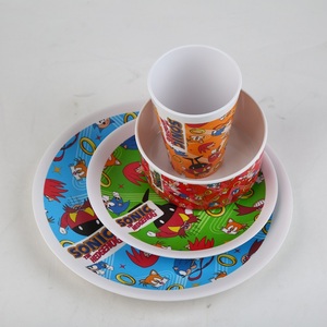 Sonic Cartoon Kids Tableware Set Plastic Dishes <b>Plates</b> Food Grade Safe for Children Use - Product Image 6