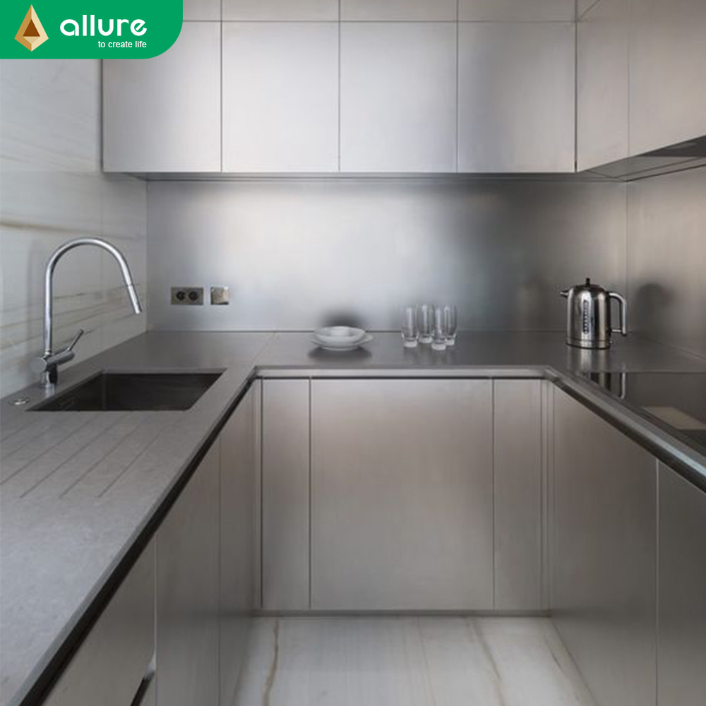 Allure Latest New Model Ready Made Commercial Design Steel Kitchen Cabinets