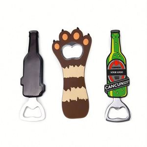 Custom Logo Blank Bottle Opener Magnet Uv Print Plastic <b>Fridge</b> Souvenirs for Wedding Occasions Bulk Ready - Product Image 3