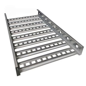 Plateau de câblage industriel perforé en acier galvanisé HDG robuste de 600 mm, plateau de câblage perforé en acier au carbone pour réseau - Product Image 2