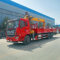 Prix d'usine Camion grue 4x2 de 8 tonnes avec grue à flèche droite de 6,3 tonnes à 10 tonnes à vendre