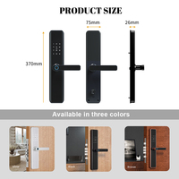 Cerradura de Seguridad de Alta Calidad con Control por Aplicación TTlock EY-718, Cerradura de Embutir con Wi-Fi, Tarjeta de Memoria, 500 Huellas Dactilares, para Puertas de Madera, Acero y Latón