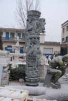 Prix usine sculpté à la main personnalisé piliers décoratifs en pierre romaine pour maisons Villa marbre naturel Antique colonnes rondes romaines