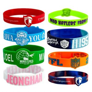 สายรัดข้อมือยางแบบกำหนดเองสำหรับเด็ก, สายรัดข้อมือซิลิโคนพร้อมโลโก้พิมพ์นูน - Product Image 5
