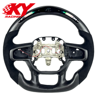 Volante deportivo de cuero con LED de fibra de carbono personalizado, adecuado para Dodge Ram 1500 2500 3500 4500 5500 SRT TRX RHO