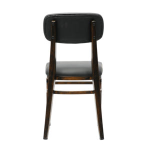 JP Marco de cuero antiguo en acabado de madera Silla Bist Silla de comedor de cuero de imitación para restaurante - Product Image 5