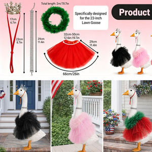 Gansos para porche, gansos alados, decoración para patio y césped, accesorios de decoración para exteriores, decoraciones para Navidad, Halloween y festivales de mascotas - Product Image 5