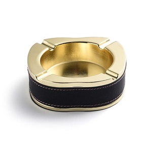 ที่เขี่ยบุหรี่หนัง PU ผสมโลหะสังกะสีสุดหรู สไตล์โบราณ พร้อมโลโก้สั่งทำ ขายดี - Product Image 5