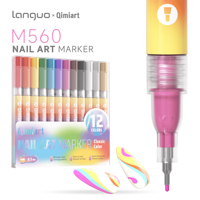 Ensemble de marqueurs professionnels pour nail art, couleurs classiques, pointe fine, stylo graffiti, dessin de lignes détaillées, outils de manucure DIY, matériau PET