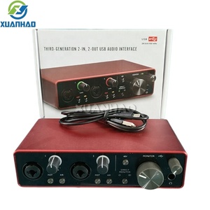 Interface audio <span class=keywords><strong>Scarlett</strong></span> 2i2 avec alimentation USB, 2 sorties, aucun adaptateur externe nécessaire pour la configuration à domicile et l'enregistrement sur site - Product Image 1
