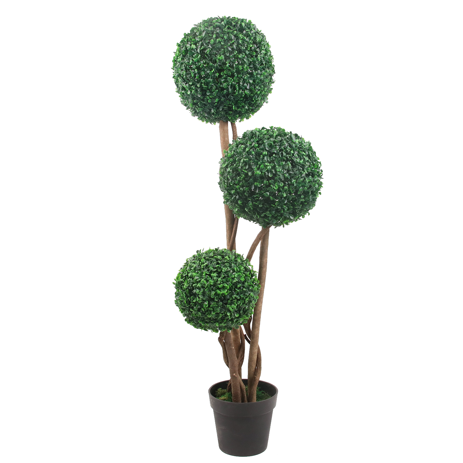 Artificial Triple Ball Boxwood Topiary Tree 120 cm