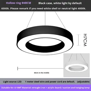Lampu gantung heksagon dalam ruangan lampu gantung Led lampu gantung heksagonal lampu Linear untuk rumah kantor Supermarket - Product Image 6