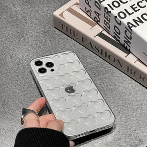 Per <span class=keywords><strong>Apple</strong></span> <span class=keywords><strong>iPhone</strong></span> 17 air Pro Max 3D cuore in stile Tpu custodia posteriore personalizzabile antiurto per <span class=keywords><strong>iPhone</strong></span> 14 15 16 Pro Max Plus - Product Image 6