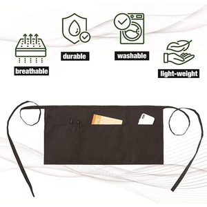 Wholesale Custom Logo Polyester Kitchen &amp; Restaurant Hair Salon Apron Hanging Neck Lace Waist Waterproof for Barber Beauty Work - Product Image 6