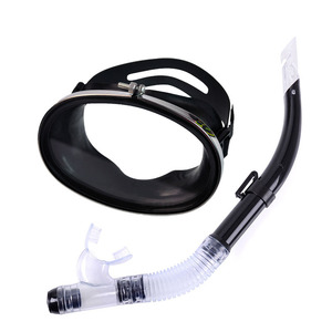 Masque de plongée avec verre trempé anti-buée, cadre en acier inoxydable pour la natation et la plongée avec tuba - Product Image 4