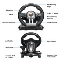 Volante PXN V3II 180 °   Volante de Carreras para Juegos de PC con Pedales Lineales y Palancas de Cambio para PC, PS4, Xbox y Switch
