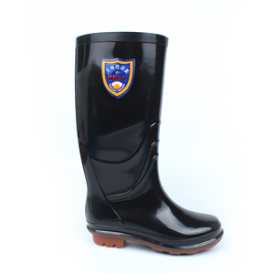 รองเท้าบูทยางหุ้มข้อสูงสำหรับผู้ชาย สีดำ กันลื่น เหมาะสำหรับงานขุดเหมือง สวมใส่ง่าย สีพื้น หนาพิเศษ ผลิตที่หลินอี ซานตง - Product Image 4