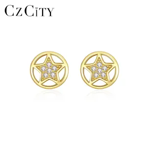 CZCITY Trend ing Beliebte Star Earing Designed Gold Frau Korean 925 Mode Sommer Ohrring