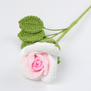 2025 nuevo hecho a mano ganchillo rosas flor conservada Rosa flor tejida ganchillo taza Rosa boda Madre Día Navidad regalos - Product Image 5