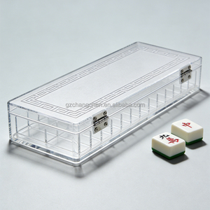 Caja Organizadora de Acrílico Transparente y Resistente para Fichas de Mahjong, Estuche de Almacenamiento y Exhibición para Mahjong Americano - Product Image 4