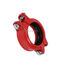 Raccord rigide rainuré en fonte ductile XiangFa PN16 avec joint EPDM DN50-DN200, recyclable, pour conduite de sprinkler anti-incendie 1,6 MPa