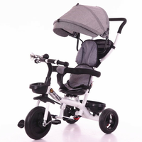 Tricycle pour bébé bon marché/vélo tricycle 4 en 1 pour enfants/tricycle poussette 4 en 1 pour bébé à rotation de 360 avec poignée de poussée
