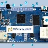 H618 Development Board Core Stamp Hole Standard Sistem Linux Tipe-C WIFI 1G