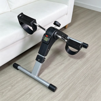 Mini vélo d'exercice compact et portable à pédale pour sous le bureau, machine de fitness cardio pour les bras et les jambes avec écran LCD