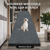 Bolinker Runner Rug 1.97x19.7 Washable Non-Slip Water Absorbent Low Pile Tufted Indoor/Outdoor Carpet for Hallway Rugs