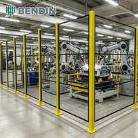 Pagar Pengaman Mesin Baja Karbon Rendah dengan Akses Gerbang Khusus untuk Sel Produksi Otomatis dan Batas Keamanan yang Fleksibel