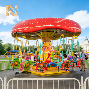 Fabricante Profesional de Sillas Voladoras de Mariposa de 12 Plazas para Parques de Atracciones al Aire Libre, Venta de Atracciones con Certificación CE de 4kW en Acero - Product Image 2