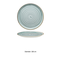 Assiette à pizza Napoli Green Circus 33 cm Impression numérique Saturnia