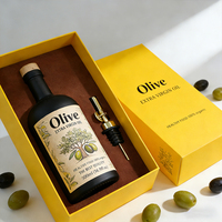 Bouteille en verre d'huile d'olive de qualité supérieure personnalisée, bouteille vide pour liqueur, rhum, vodka, whisky, tequila, gin, spiritueux en verre avec boîte personnalisée